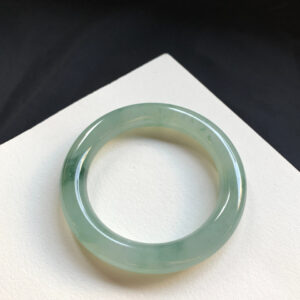 Chinese jade bracelet 55.9mm ice flower jade bangle natural texture