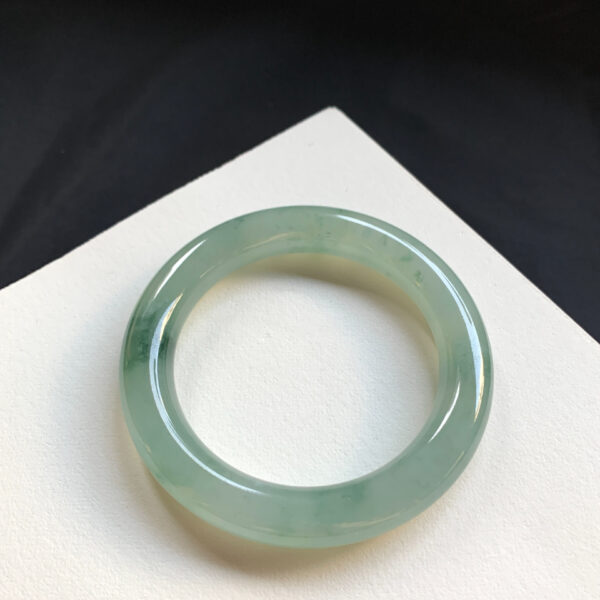 Chinese jade bracelet 55.9mm ice flower jade bangle natural texture