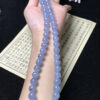 Lavender jade jewelry necklace with natural floral beads