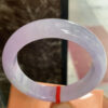 Natural purple jade bracelet in classic round shape with old icy texture