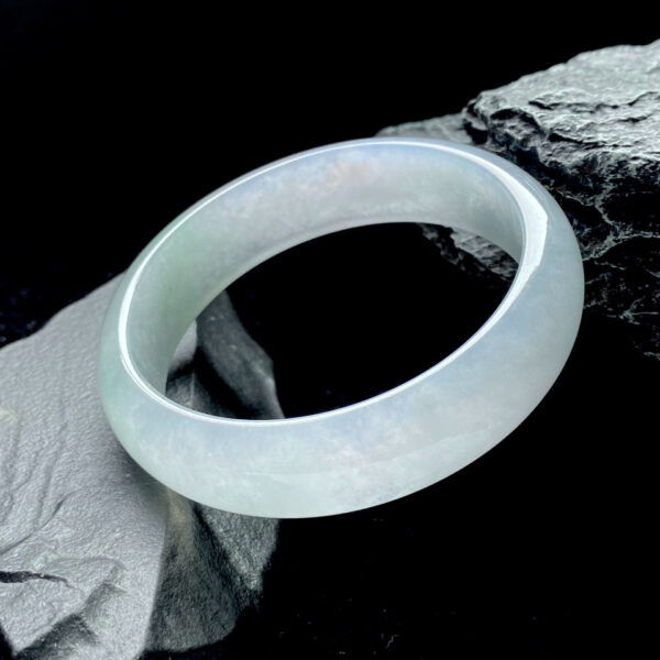 White jade bracelets under natural light