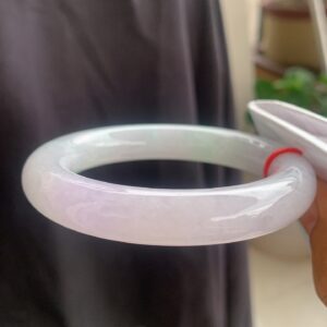 Icy Spring Jade Bangle | 57.5mm Round – Radiant Glow & Smooth Finish