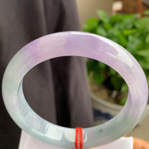 Ice Spring Color Large Inner Diameter Jadeite Bangle 60mm | Premium Old Material | Luminous & Fine Texture