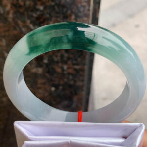 Ice Purple Jadeite Full Round Bangle – Old Material, Delicate Texture, Size 57-14-8