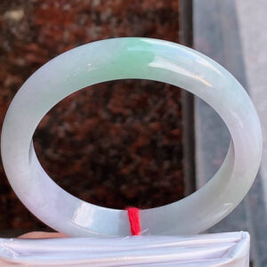 Ice-Like Spring Color Full Round Jadeite Bangle | Size 57-11.5-8, Old Mine, Sweet Colors & Luminous Texture