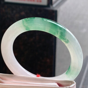 Ice Jelly Floating Flower Jadeite Bangle – 53mm, Old Mine, Luminous & Vibrant