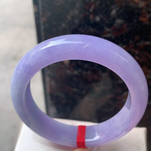 Ice Purple Full Round Jadeite Bangle – 51mm, Old Mine, Deep Purple Hue, Moist & Luminous