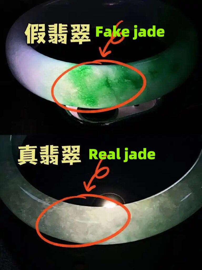 Using torchlight to examine jadeite translucency as a method to how to identify jadeite accurately