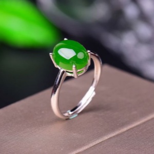 jade silver ring